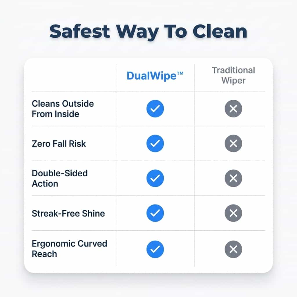 DualWipe™ - Nettoyeur de vitres extérieur extensible