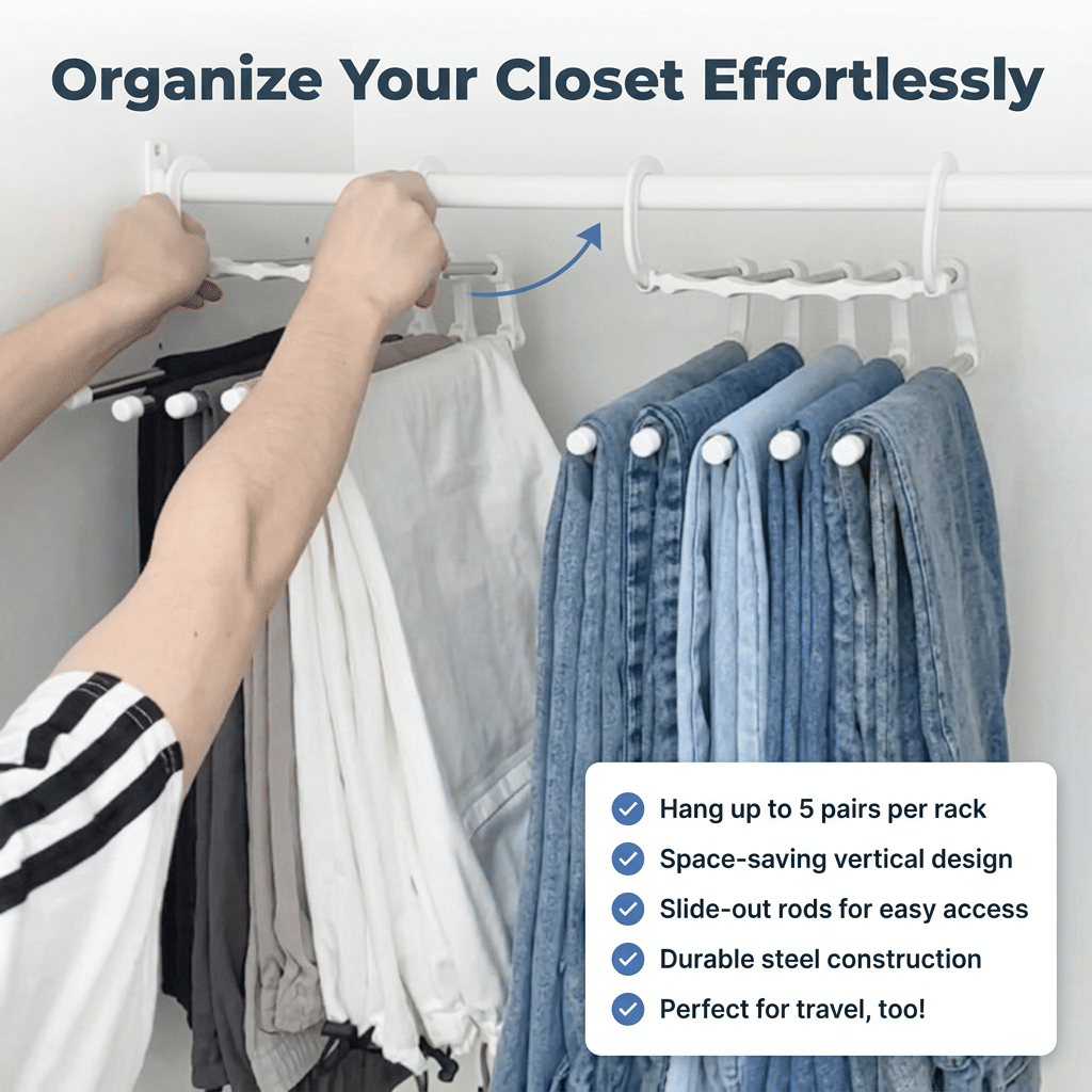 SmartCloset™ - Úsporný 5patrový organizér na kalhoty