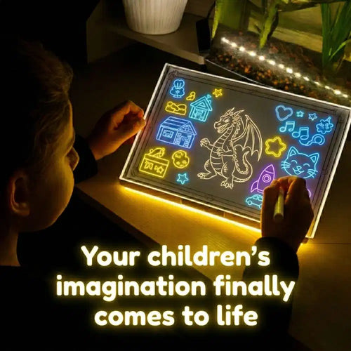 GlowPad™ - Reusable LED Drawing Board with Instant Erase Technology