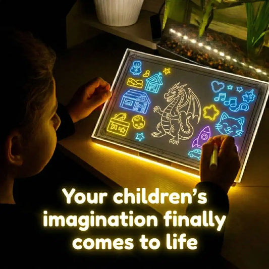 GlowPad™ - Reusable LED Drawing Board with Instant Erase Technology
