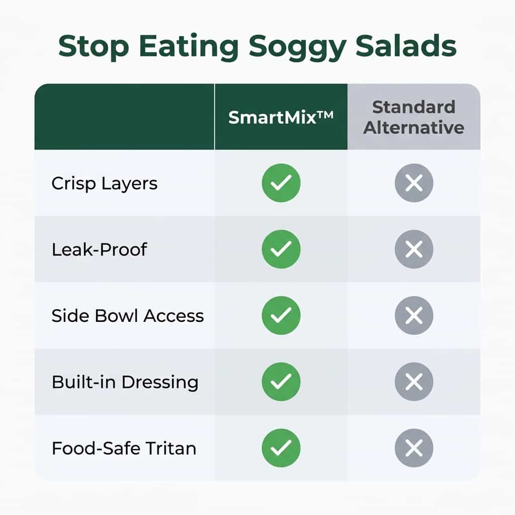 SmartMix™ - Keep your greens crisp and fresh all day
