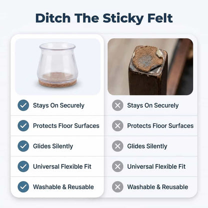 SlideSafe™ - Protejează-ți casa de zgârieturi și zgomote nedorite ale mobilierului