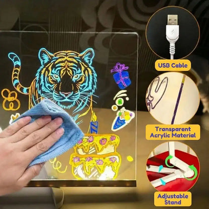 GlowPad™ - Reusable LED Drawing Board with Instant Erase Technology