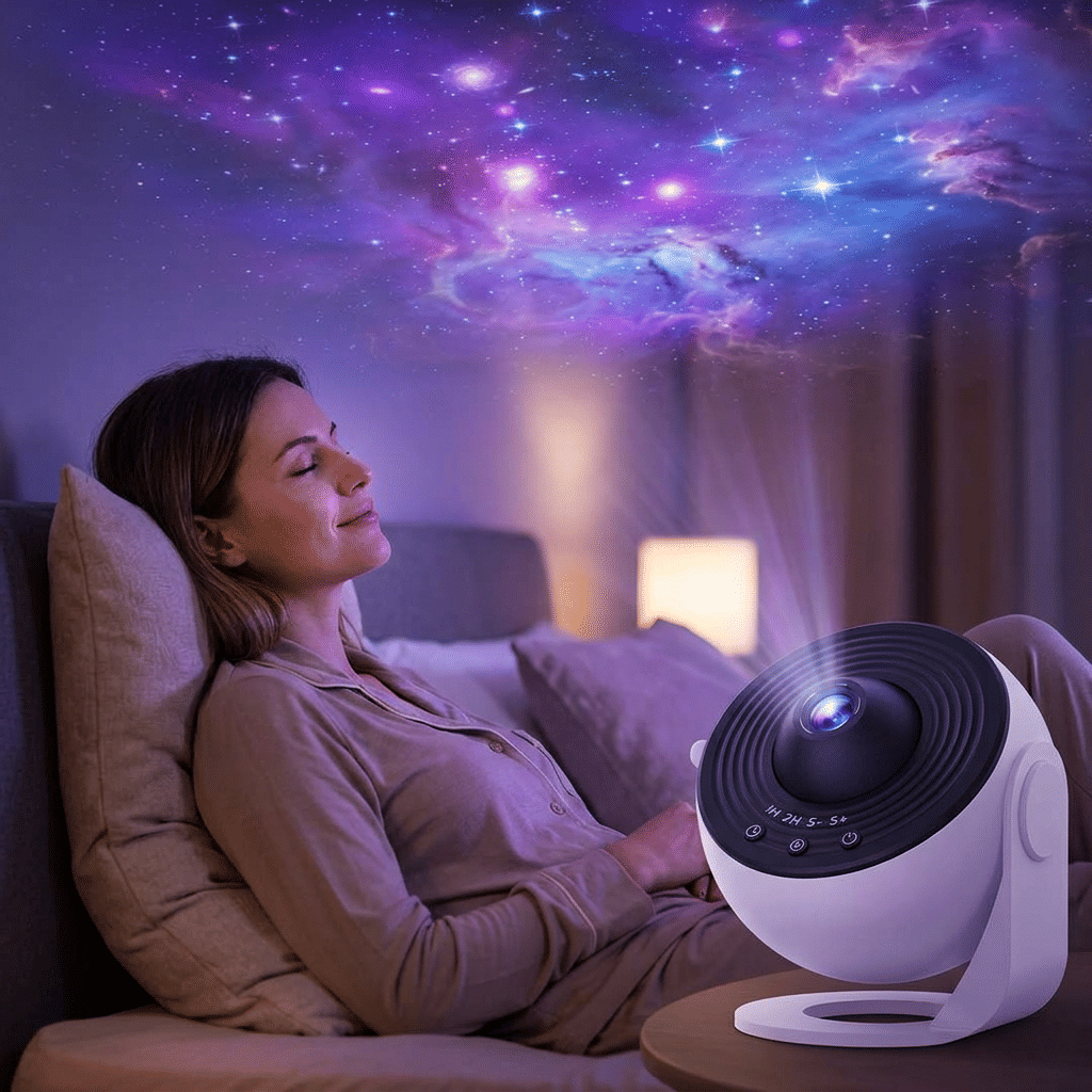 HD Galaxy Star Projector - Støjsvag drift for et fredeligt og beroligende sovemiljø
