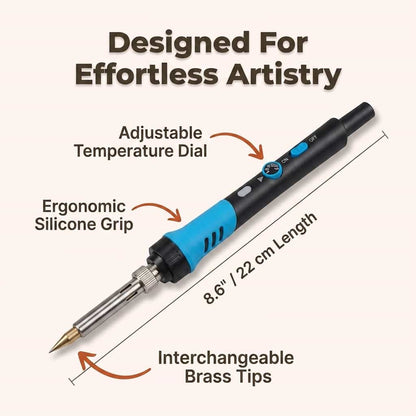 Professional Pyrography Pen - Adjustable Heat Control