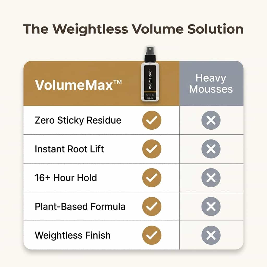 VolumeMax™ – Okamžité zvednutí vlasů u kořínků, zvětšovač objemu vlasů