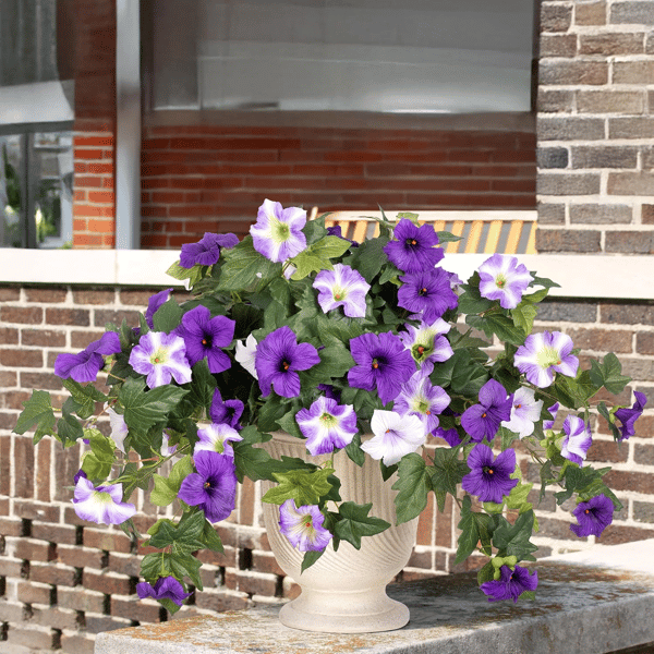 Lifelike Artificial Petunias - Weatherproof Floral Display