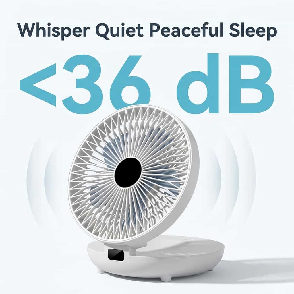 EasyBreeze™ – Leiser tragbarer Ventilator mit Nachtlicht