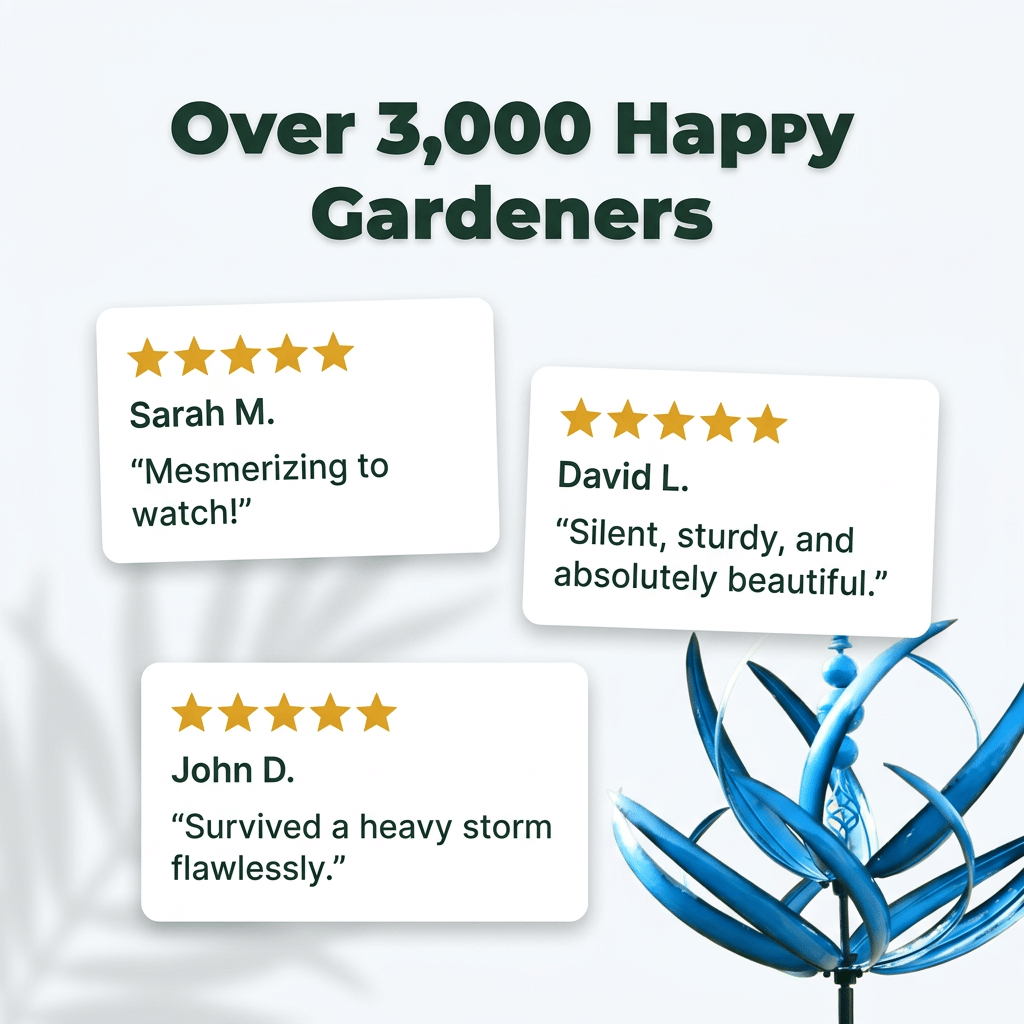 Dekoratívny záhradný veterný spinner - Stabilný a bezpečný