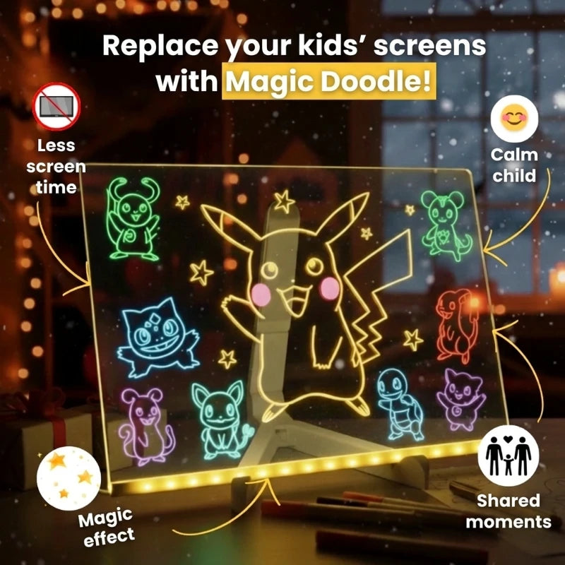 GlowPad™ - Reusable LED Drawing Board with Instant Erase Technology