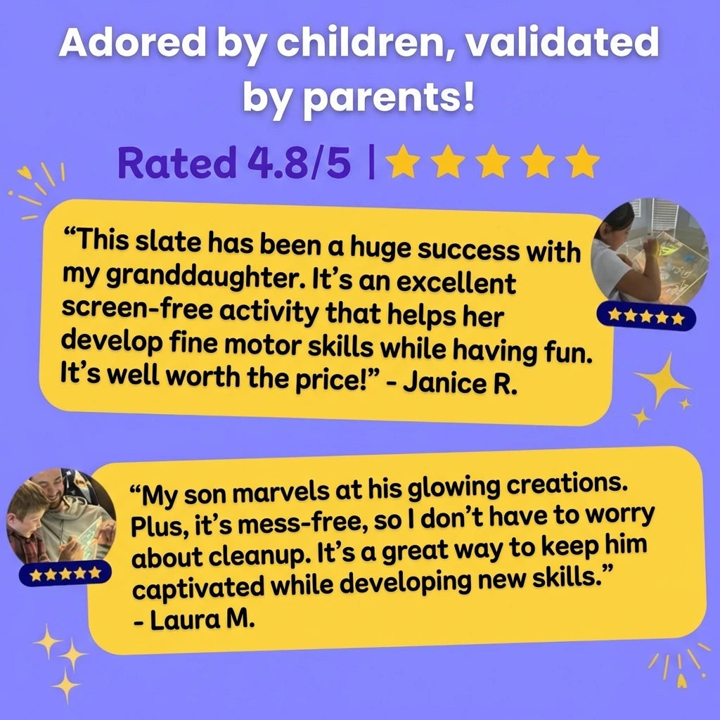 GlowPad™ - Reusable LED Drawing Board with Instant Erase Technology