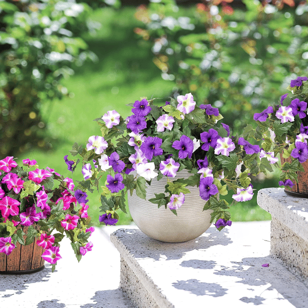 Lifelike Artificial Petunias - Weatherproof Floral Display