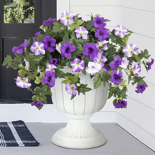 Lifelike Artificial Petunias - Weatherproof Floral Display