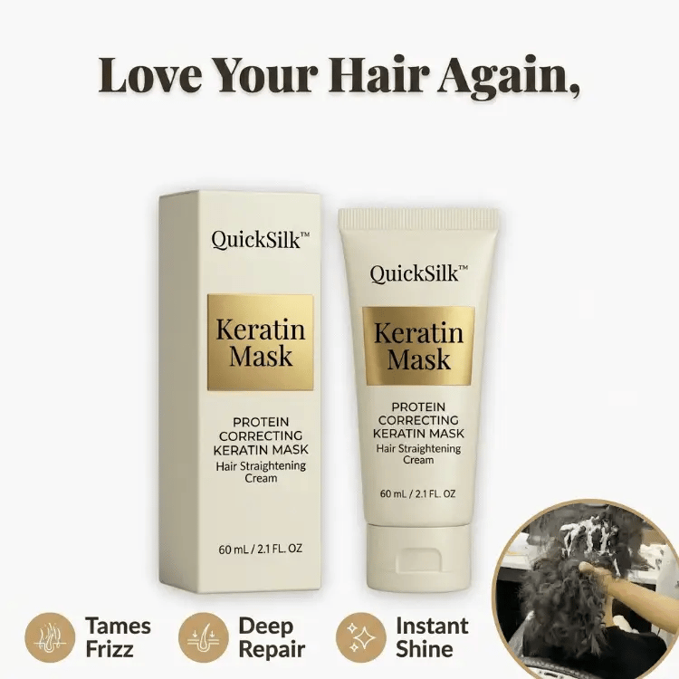 QuickSilk™ - Keratinová vlasová maska pro okamžitý lesk