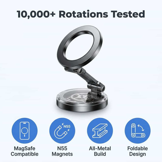 Foldable Magnetic Phone Mount - Hands-Free Driving