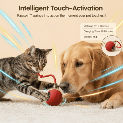 PawSpin™ Smart Interactive Rolling Ball for Cats & Dogs - BrinoaPawSpin™ Smart Interactive Rolling Ball for Cats & DogsPawSpin™ Smart Interactive Rolling Ball for Cats & Dogs