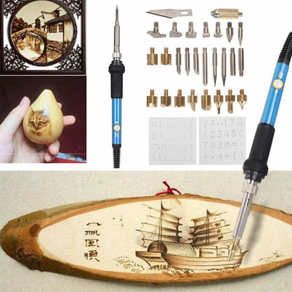 Professional Pyrography Pen - Adjustable Heat Control